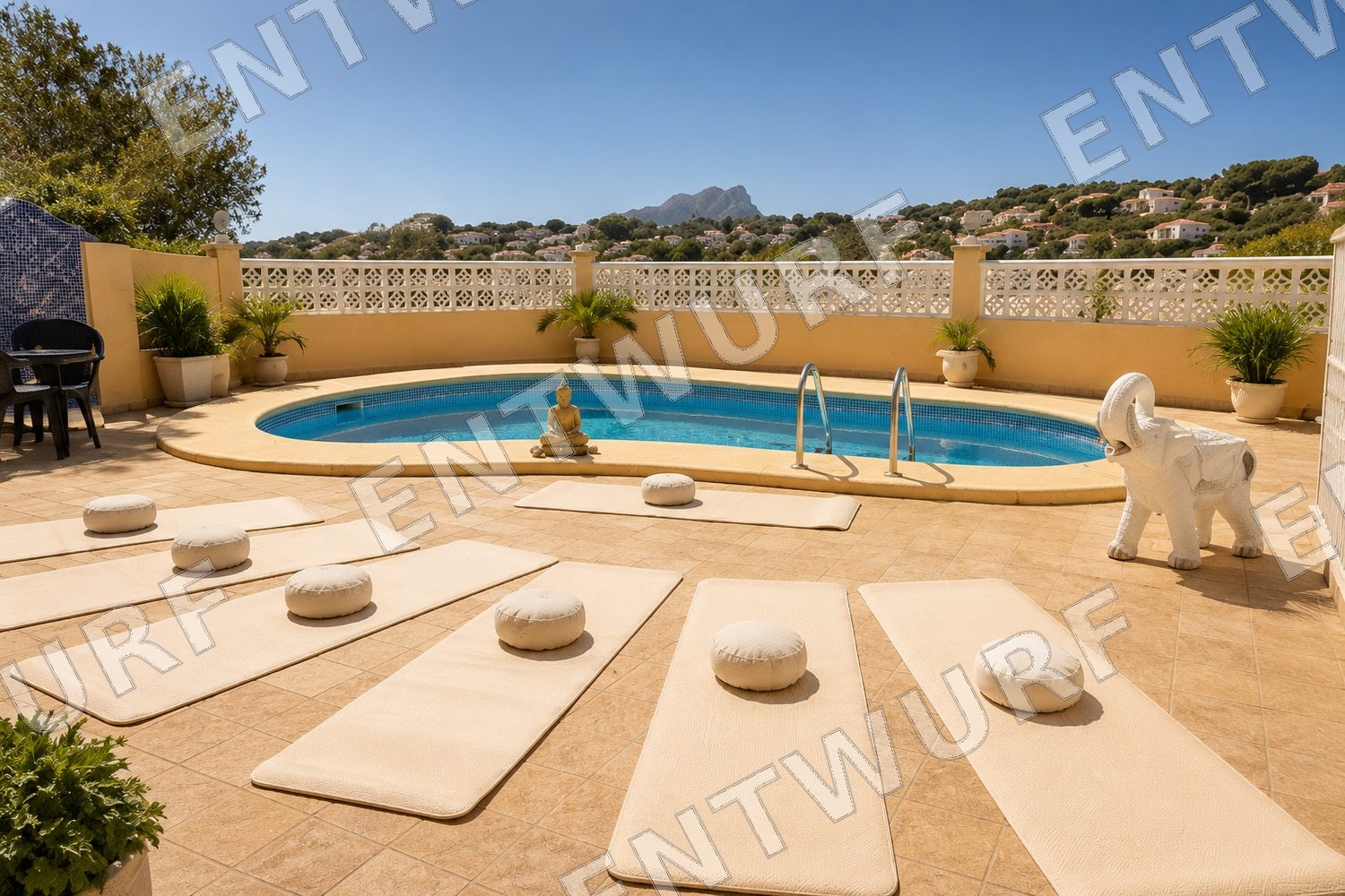 Poolbereich der Finca